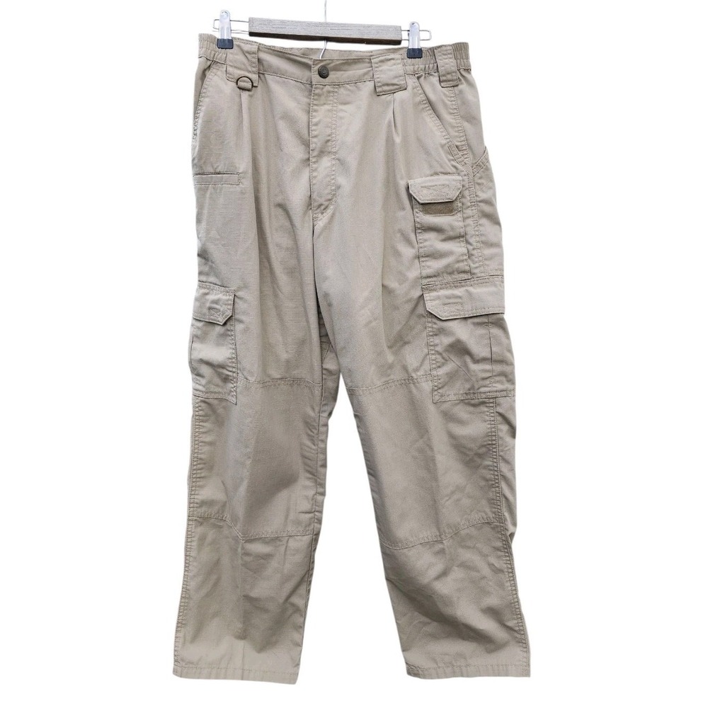 5.11 Tactical Series Pants Mens 34x30 Green Cargo Ripstop Hiking Outdoor Pockets